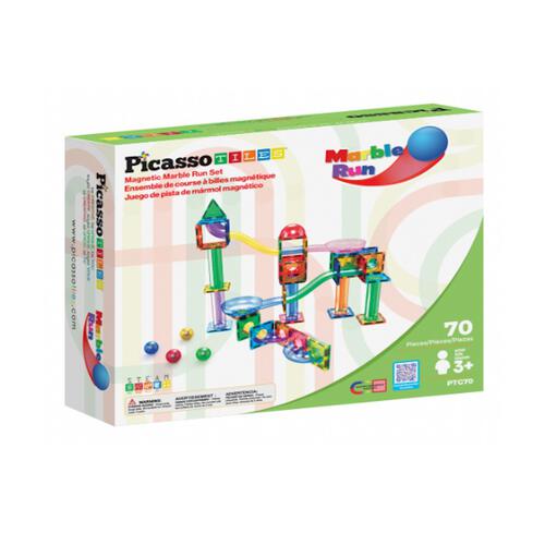 Picasso Tiles 70pcs Magnetic Marble Run Building Playset