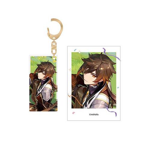 Genshin Impact Acrylic Keychain & Polaroid Card Set 2Nd Anniversary Zhongli (Genshin Fes 2023)