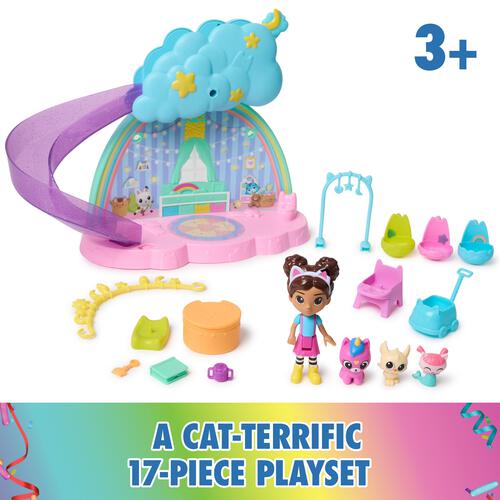 Gabby's Dollhouse Kitty Care Ear Purrfect Playroom Set