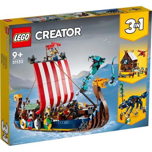 LEGO Creator 3 In 1 Viking Ship and the Midgard Serpent 31132