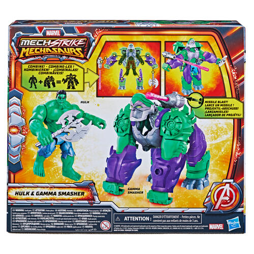Marvel Mech Strike Mechasaurs Hulk with Gamma Smasher Mechasaur