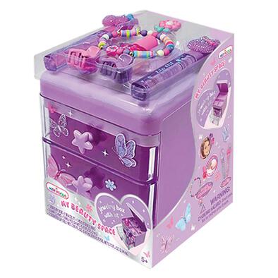 Hot Focus My Beauty Space Tie Dye Butterfly Beauty Kit Washable Non-Toxic Makeup Toy Set