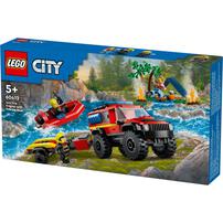 LEGO City 4x4 Fire Engine with Rescue Boat 60412