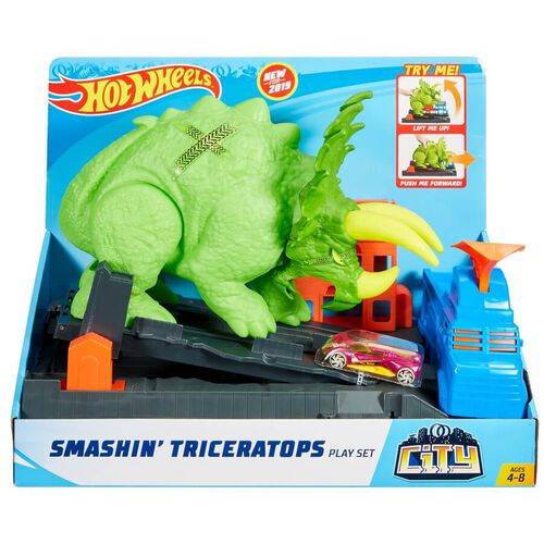 Hot Wheels Smashin' Triceratops Play Set