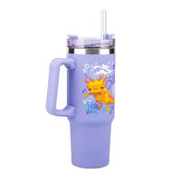 Paladone Minecraft Purple 900ml Insulated Cup and Straw