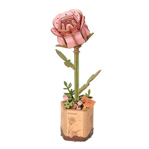 Robotime Rowood DIY Pink Rose 3D 