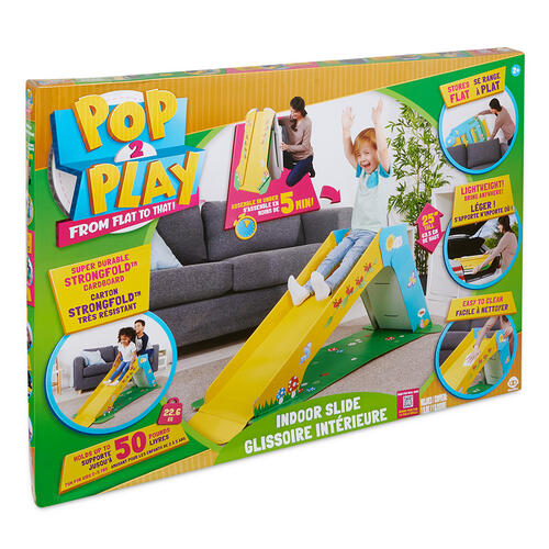  WowWee Pop2Play Sunny Slide - Tobogán para niños para  interiores, de cartón plegable duradero y ecológico : Juguetes y Juegos