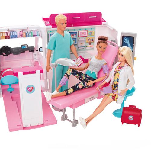 Barbie Care Clinic Dolls And Vehicle Playset