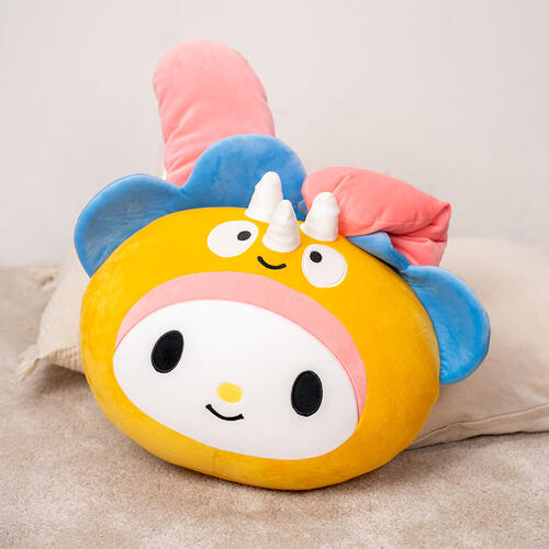playpop Sanrio Dino Face Plush Cushion - My Melody