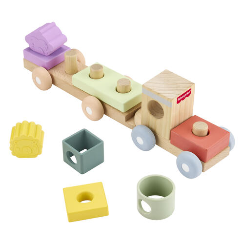 Fisher Price Wood Silicone Shape Train