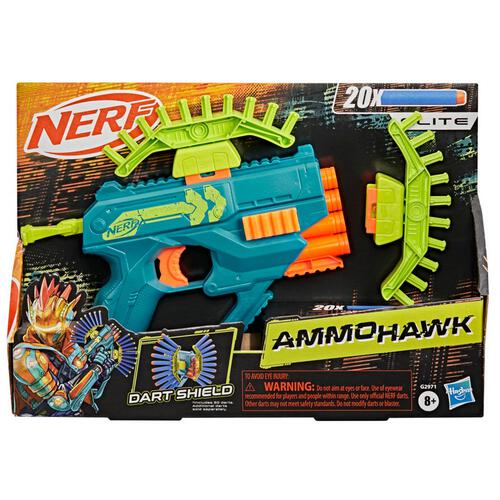 Nerf Rebel Ops Ammohawk 20 Foam Darts & 2 Dartshields, Outdoor Action Play, Ages 8+