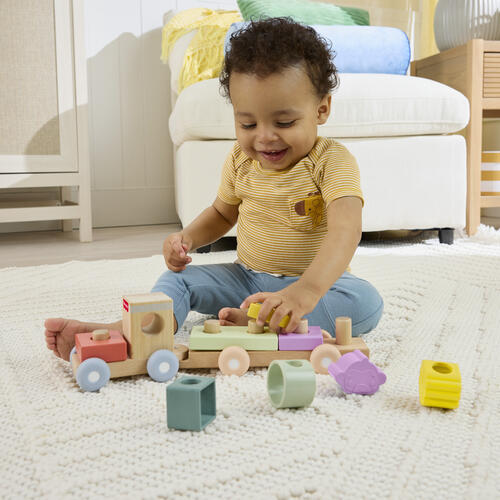 Fisher Price Wood Silicone Shape Train