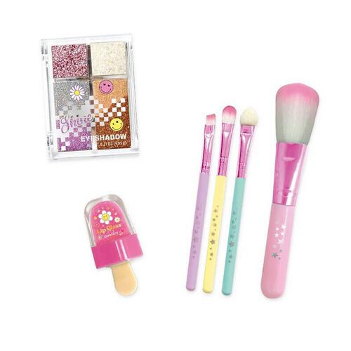 Hot Focus Beauty Vibes Groovy Flower Handy Bag With Cosmetic Set