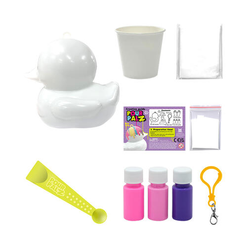 Pour PalZ Paint Rubber Duck Keyring - Assorted (1 Pc)