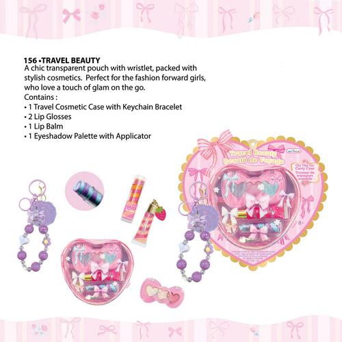 Hot Focus Travel Beauty Bowtiful Beauty Kit Washable Non-Toxic Makeup Toy Set