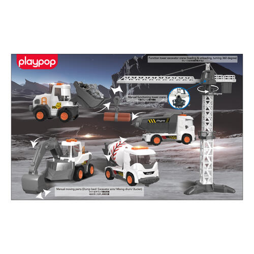 playpop Space Construction Vehicles Set