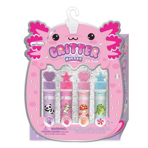 Hot Focus Critter Kisses Lip Balms Cosmetic Set