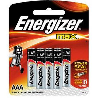 Energizer Max Alkaline AAA Batteries 8 PCS