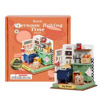 Robotime Rolife DIY Wooden Miniature Dollhouse Afternoon Baking Time