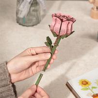 Robotime Rowood DIY Pink Rose 3D 
