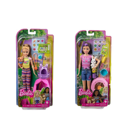 Barbie Camping Sister & Pet - Assorted