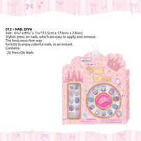 Hot Focus 2 in 1 Nail Diva Princess Manicure Nail Art Sticker