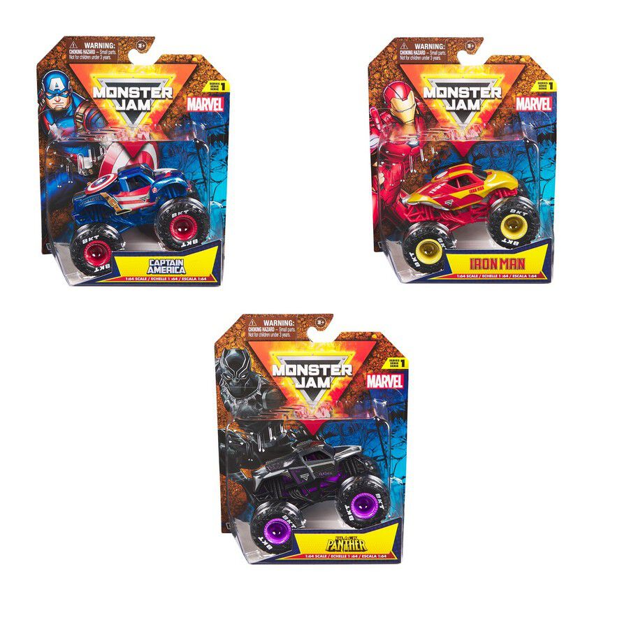 Monster Jam 1:64 Marvel Single Pack - Assortment | Toys