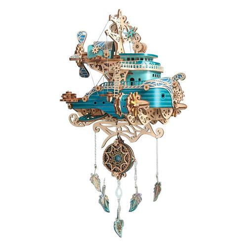 HowCat Dreamcatcher Dudu Ship Blue DIY 3D Wooden & Paper Puzzle