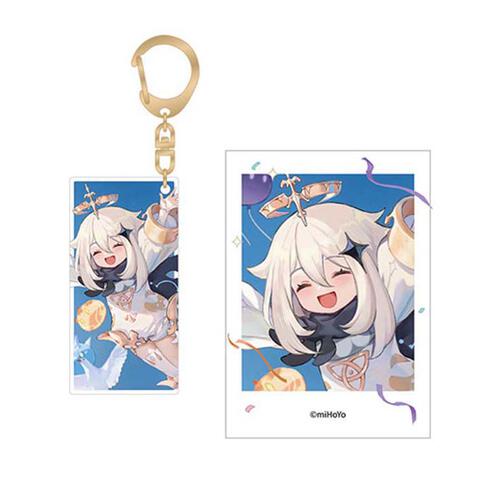 Genshin Impact Acrylic Keychain & Polaroid Card Set 1St Anniversary Paimon (Genshin Fes 2023)