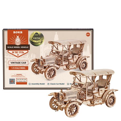 Robotime Rokr Vintage Car 3D Wooden Puzzle