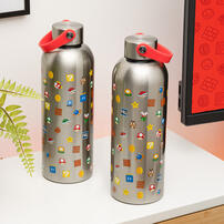 Paladone Super Mario Metal Water Bottle With Carry Loop