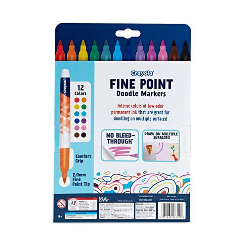 Crayola 12Ct Finepoint Doodle Marker