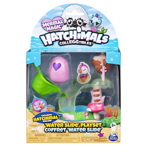 hatchimals water slide playset