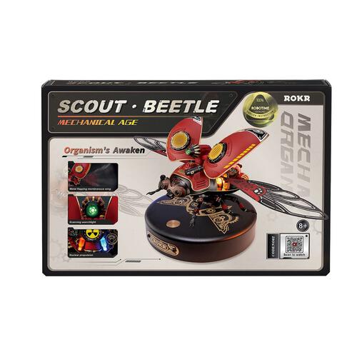 Robotime Rokr DIY Scout Beetle Mechanical ABS Metal Punk Style 3D Puzzles