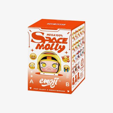 Pop Mart MEGA SPACE MOLLY 100% × emoji