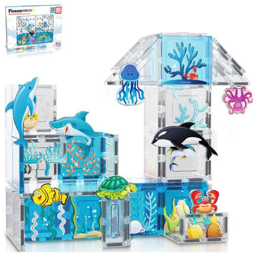 Picasso Tiles 52pcs Aquarium Set Marine Animal Set