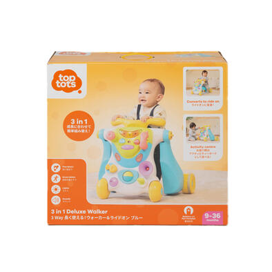 Top Tots 3 in 1 Deluxe Walker- Blue