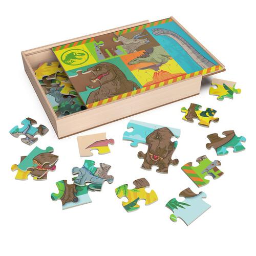 Cardinal Games Jurassic World 24pcs 3 Wood Puzzles