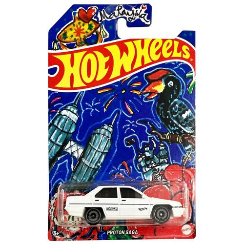 Hot Wheels Proton Saga White