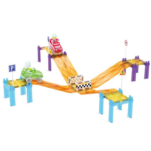 Picasso Tiles 45pcs Magnetic Tiles Race Track Set