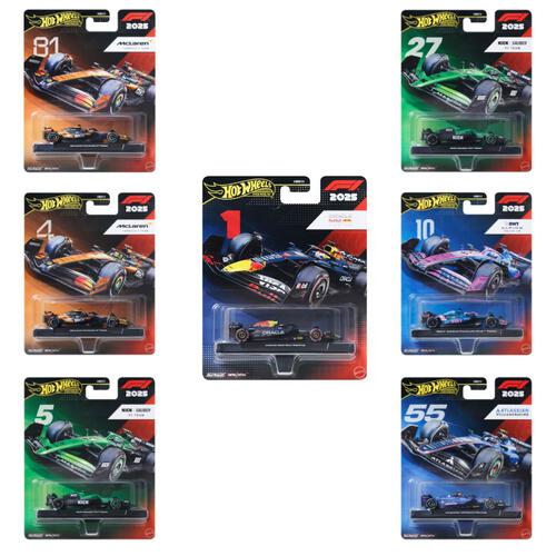 Hot Wheels HRV11 Premium Formula 1 Racing Cars Dash K Set of 8