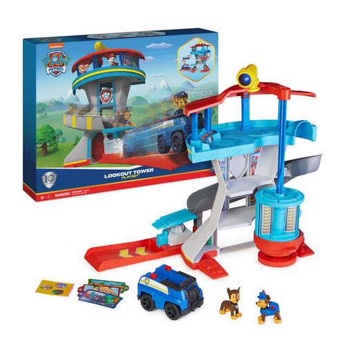 Paw Patrol Lookout Tower Playset With Toy Car Launcher 
