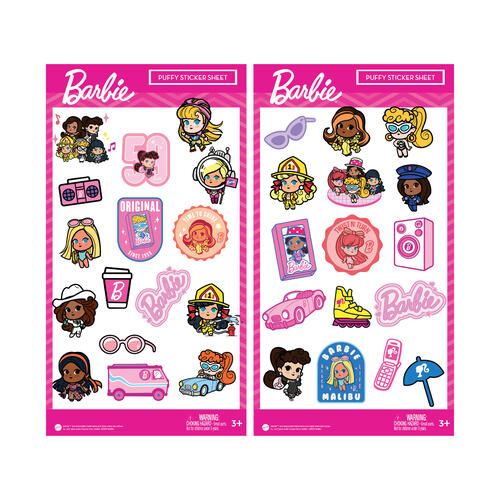 (Free Gift) Barbie Puffy Stickers Asst 2026 (While Stock Last)