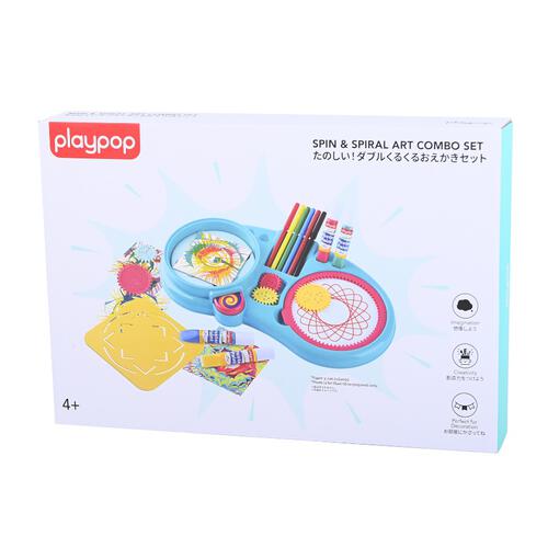 playpop Art-Mazing 1 In 1 : Spin & Spiral - 19 pcs playset