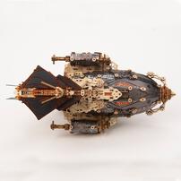 HowCat MFantasy Grey Airship DIY 3D Wooden & Paper Puzzle