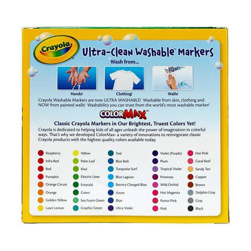 Crayola 40 Ultra-Clean Washable Broad Line Markers