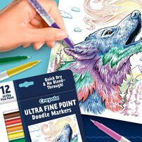 Crayola 12Ct Ultra Fine Pt Doodle Marker