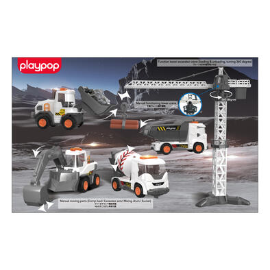 playpop Space Construction Vehicles Set
