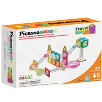 Picasso Tiles 45pcs Mini Diamond Magnetic Marble Run Track Set