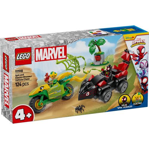 LEGO Marvel Spin and Electro Dinosaur Vehicle Chase 11198